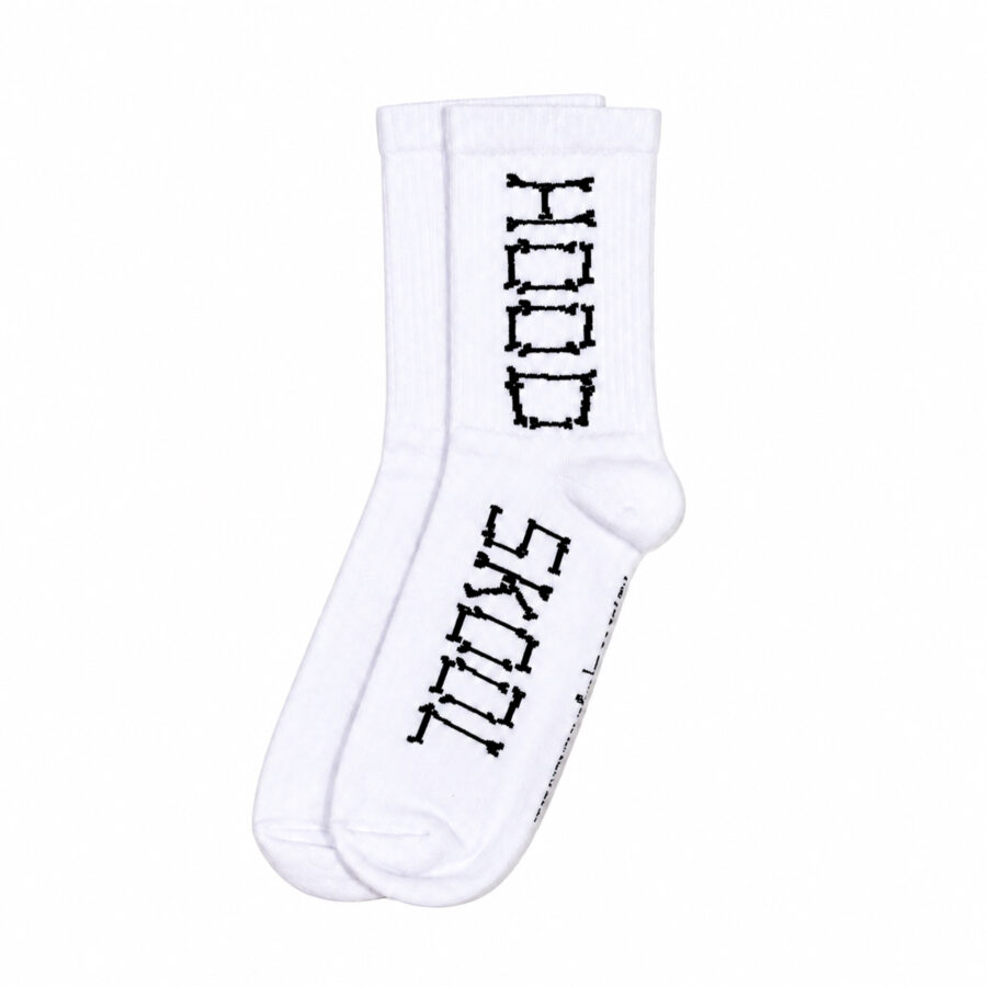 Hoodskool Skeleton Bones — White